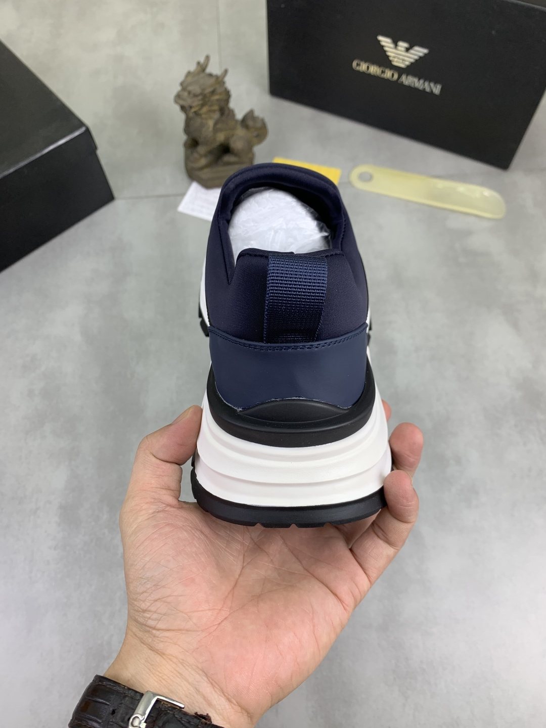 Giorgio Armani Contrast-Sole Slip-On Sneakers