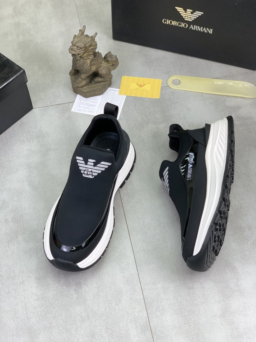 Giorgio Armani Contrast-Sole Slip-On Sneakers
