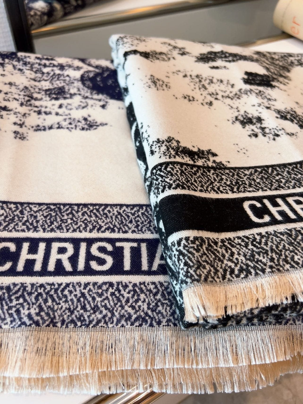 Dior Botanical Print Square Scarf