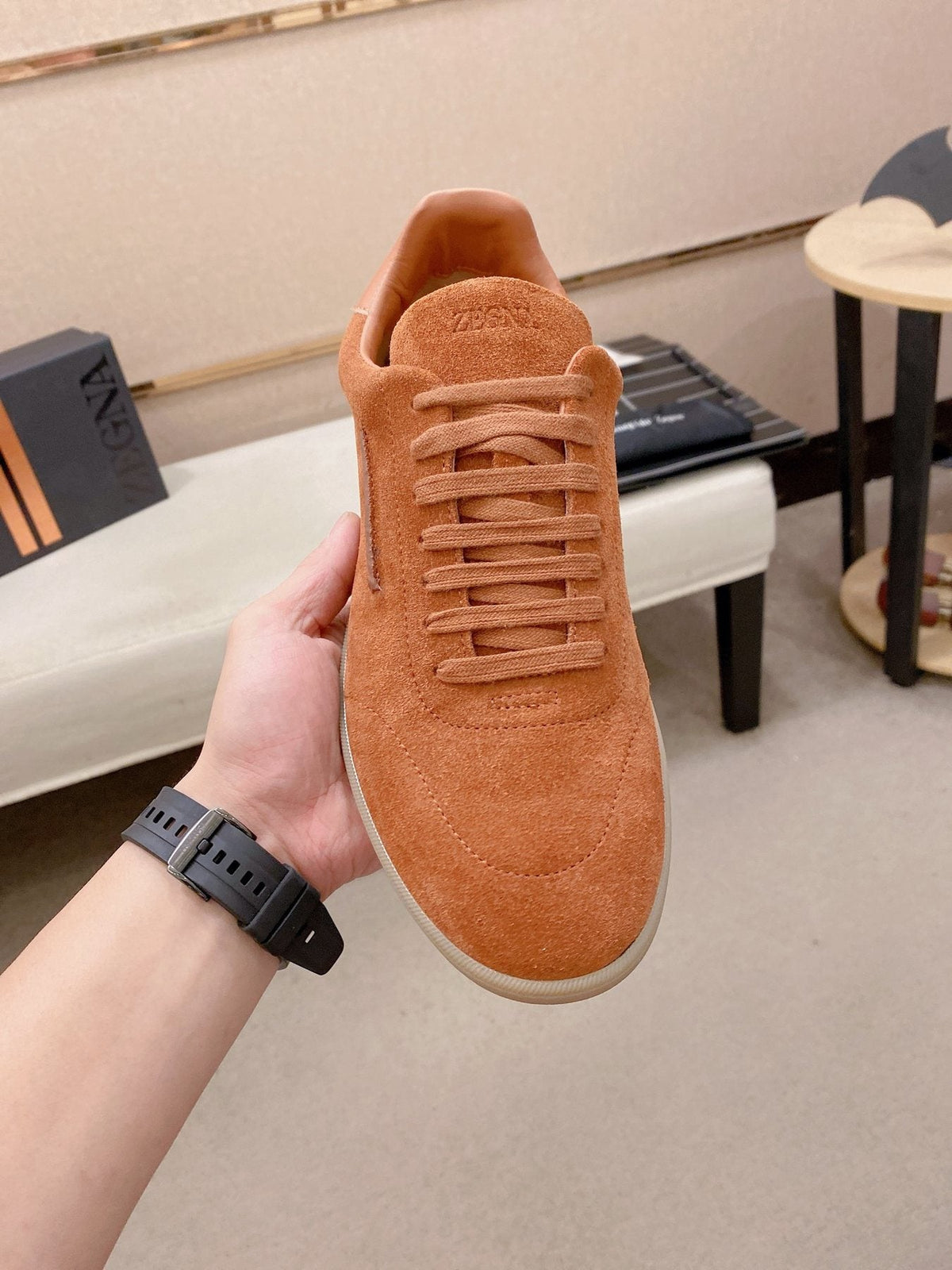 Zegna Men's Suede Low-Top Sneakers