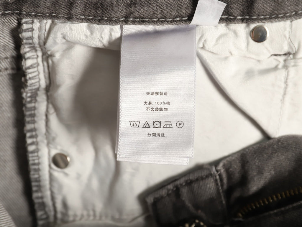 Chrome Hearts Cross-Motif Jeans with Back Lettering - Charcoal