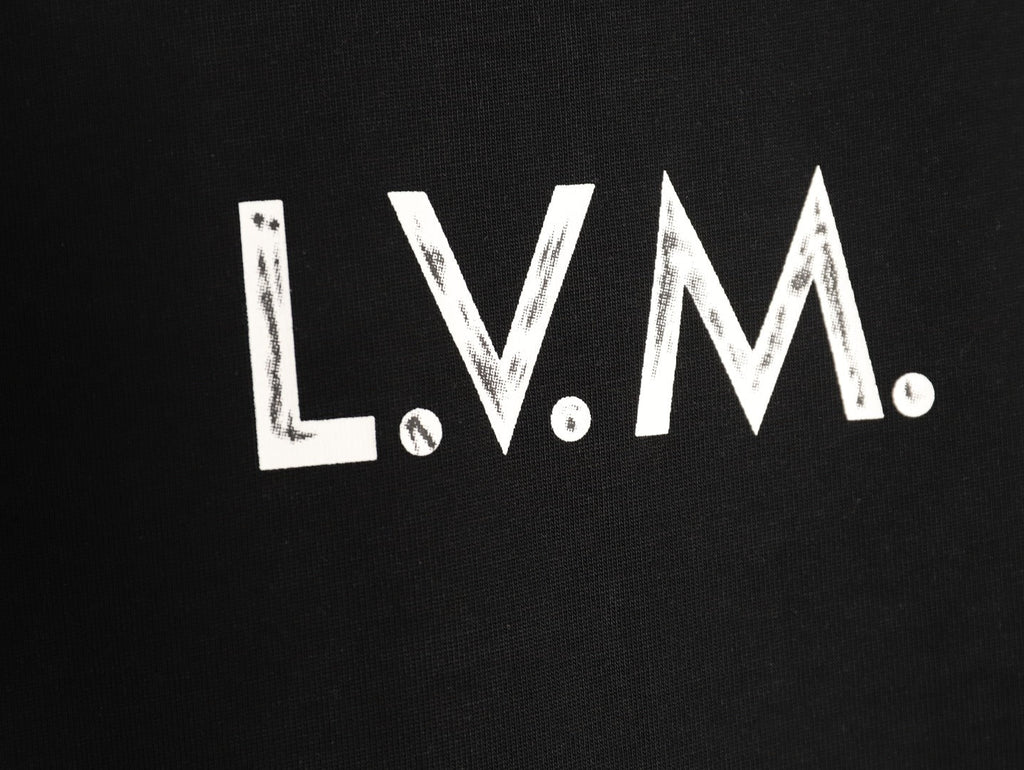 Louis Vuitton L.V.M. and Equipe Lettering Short-Sleeve T-Shirt - Black