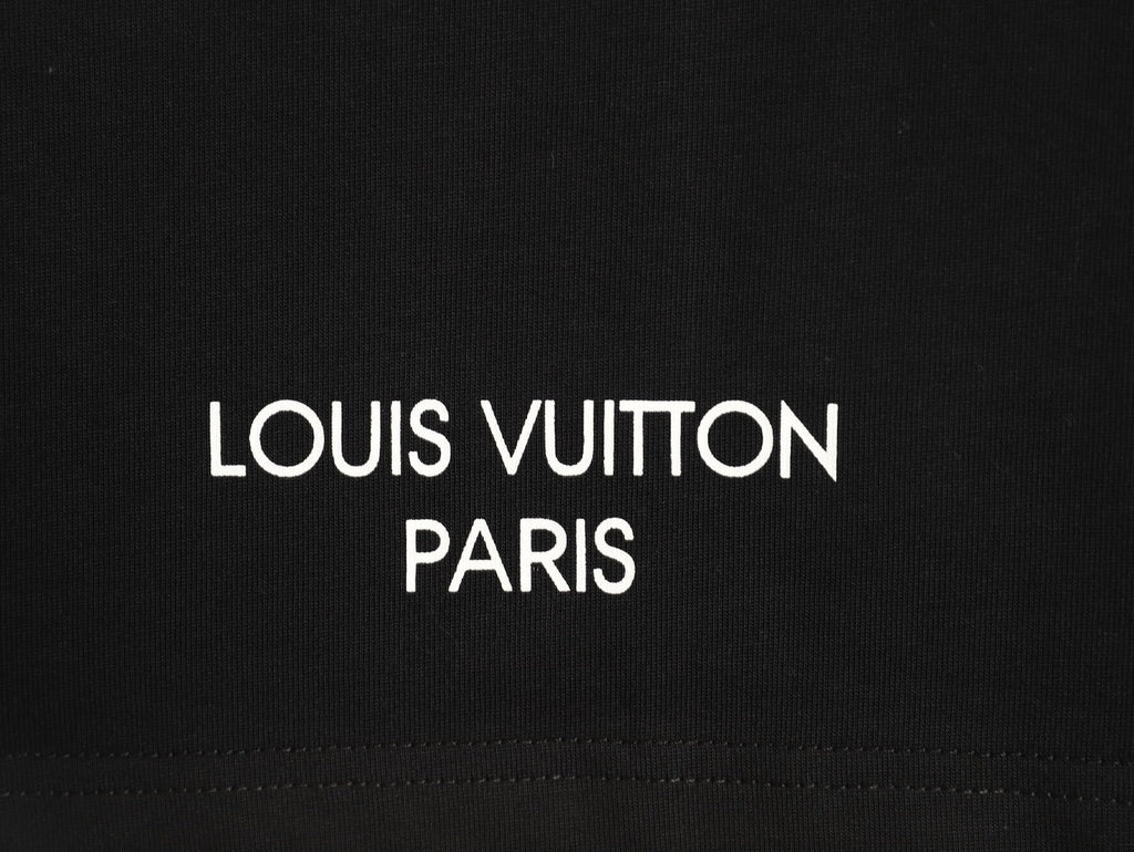 Louis Vuitton L.V.M. and Equipe Lettering Short-Sleeve T-Shirt - Black